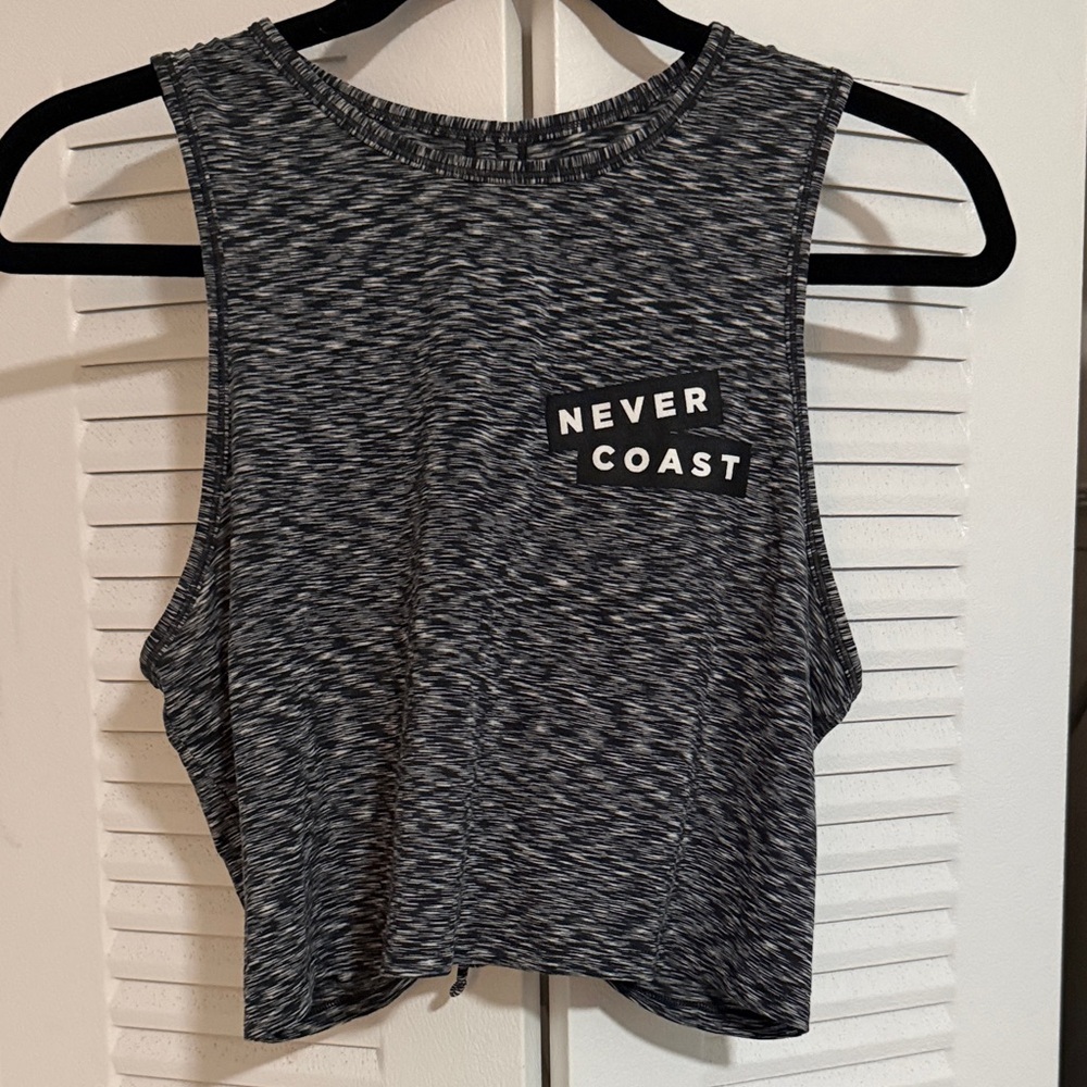 lululemon athletica Black Heather Sleeveless Crop Tank
